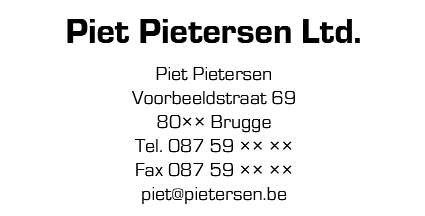 Address stamps without frame   – Design and order online 