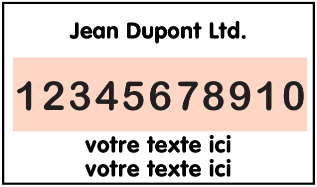 Tampons numériques   – 2 à 12 chiffres, également avec du texte  Tampons numériques   – 2 à 12 chiffres, également avec du texte