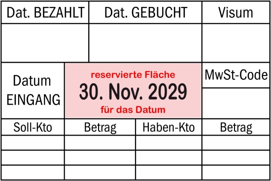 Address stamp without frame