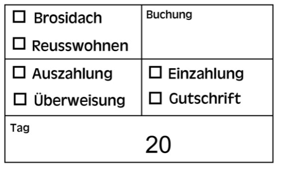 Stempel mit Logo und Adresse