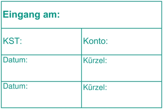 Adressstempel ohne Rahmen