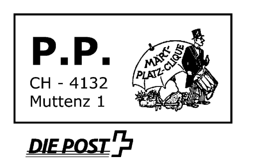 Address stamp without frame