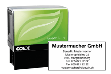 Tekststempel rechthoekig Green Line Tekststempel rechthoekig Green Line