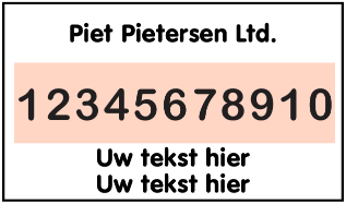 Nummerstempels   – 2 tot 12 cijfers, ook met tekst 
