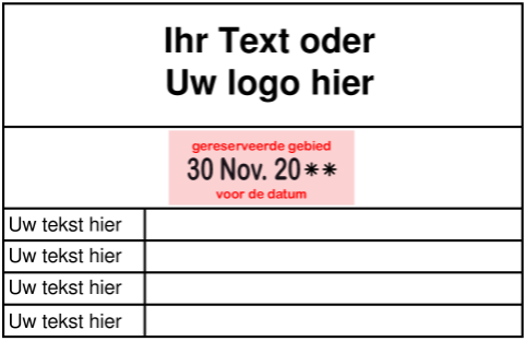 Account opdrachtstempel met datum   – Ontwerp en bestel zelf met sjablonen 