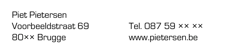 Sjabloon kiezen: 7654